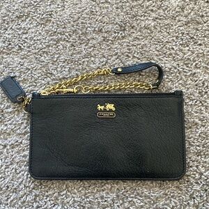 COACH black wristlet in great condition
